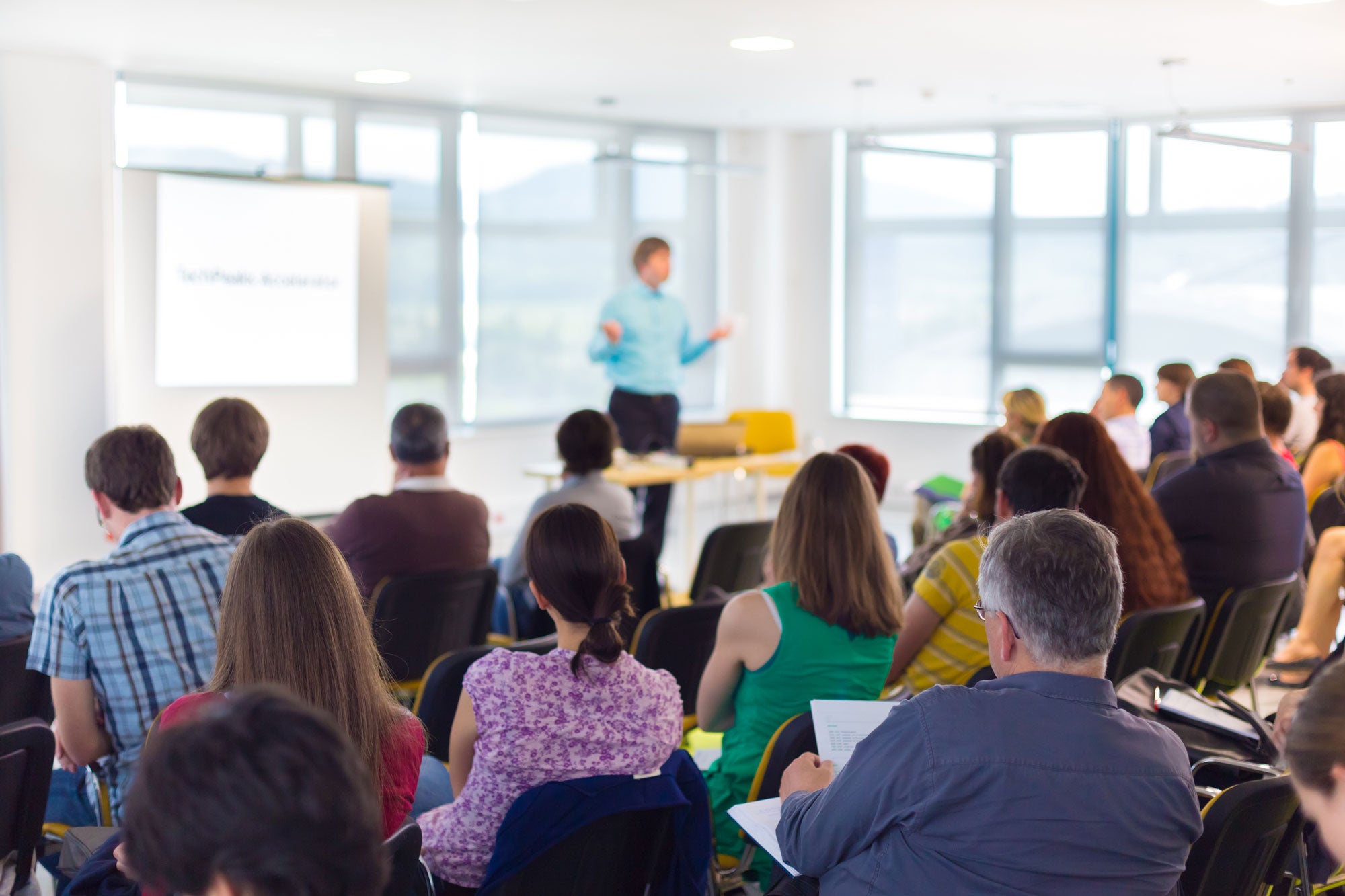 lecture in a classroom