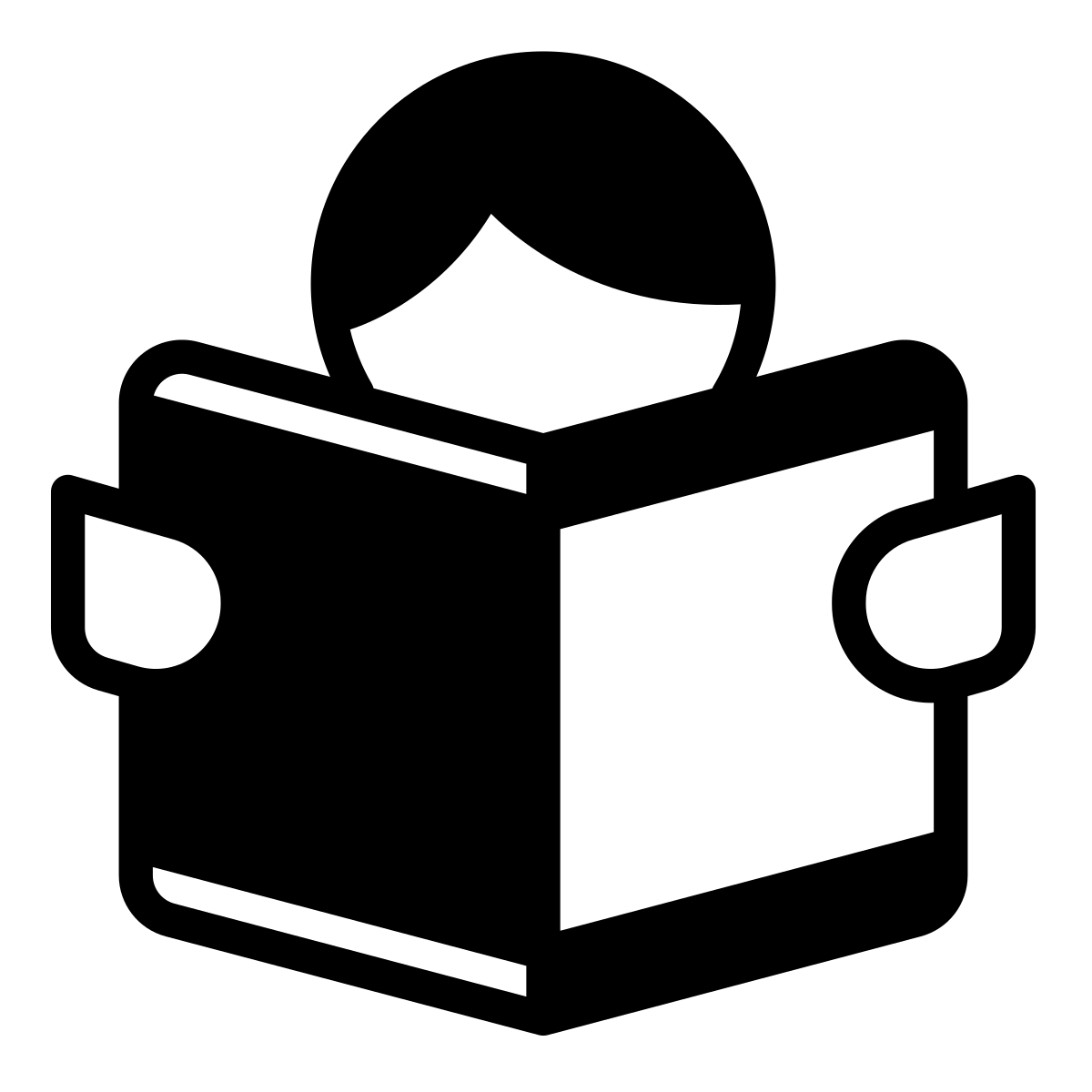 Icon of a person reading a book