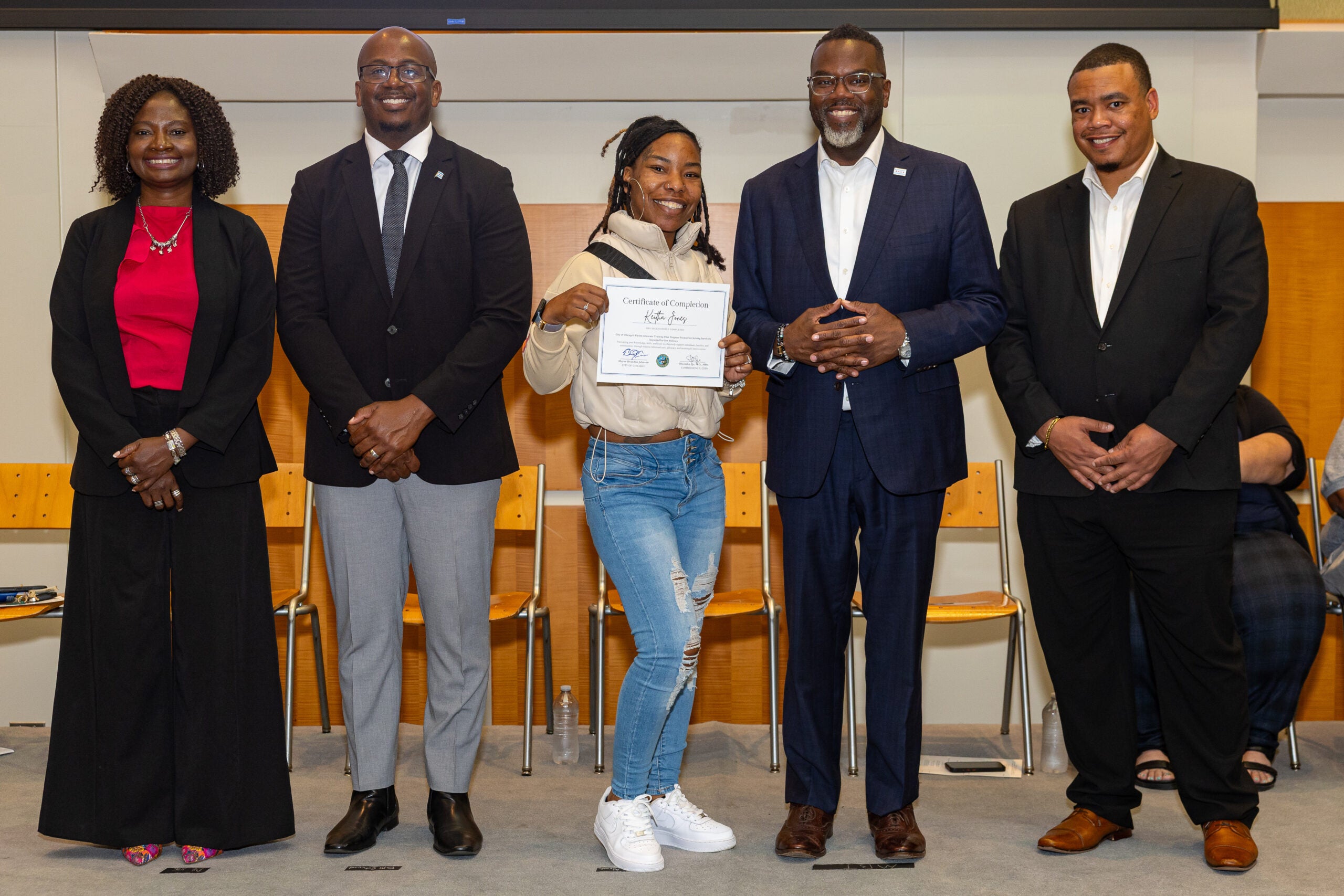 Mayor Brandon Johnson Awards Second Cohort of Victim Services Advocates at Graduation Ceremony